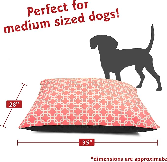 Majestic Pet Washable Non-Slip Comfy Pet Bed Medium Dog Crate Bed 35 x 28 Inch Coral - Image 2