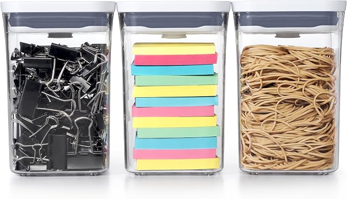 OXO Good Grips 3-PC Small Square Short POP Container Set,(Pack of 2) - Image 8