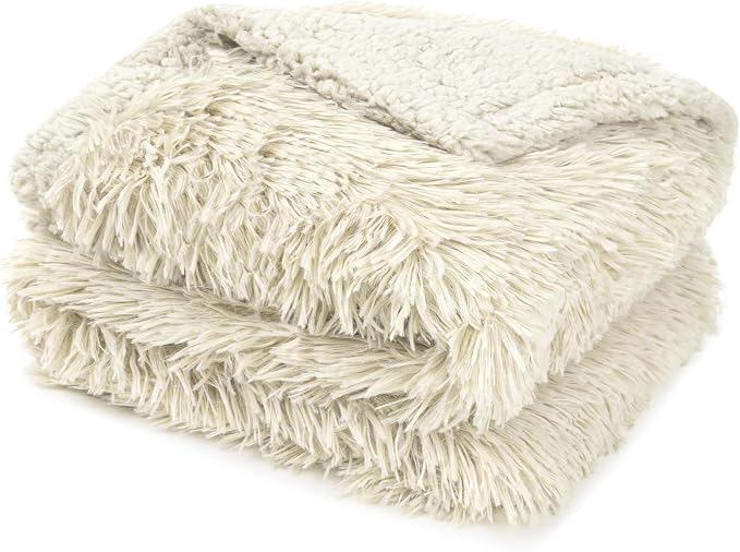PetAmi Waterproof Dog Blanket for Couch, Bed & Furniture,Reversible Sherpa & Faux Fur Pet Blanket, Leakproof Blanket for Puppy Cat, Washable Soft Calming Pet Couch Protector (29x40, Cream Beige) - Image 8
