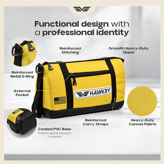 HAWKRY Oxford Waterproof Tool Bag – Small Tool Bag and Tool Pouch, Fishing Bag, Travel Pouch, Compact, Durable Small Travel Bag, Multipurpose Tool Bags for Men for Work, Fishing and Travel - Image 3