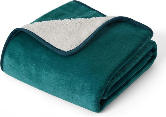 Bedsure Waterproof Dog Blankets for Small Dogs Soft Cat Blanket Warm,25X35 | Washable Plush Sherpa Fleece Puppy Blanket for Couch Protector, Reversible Cozy Calming Throw for Pet Indoor,Green by Unknown