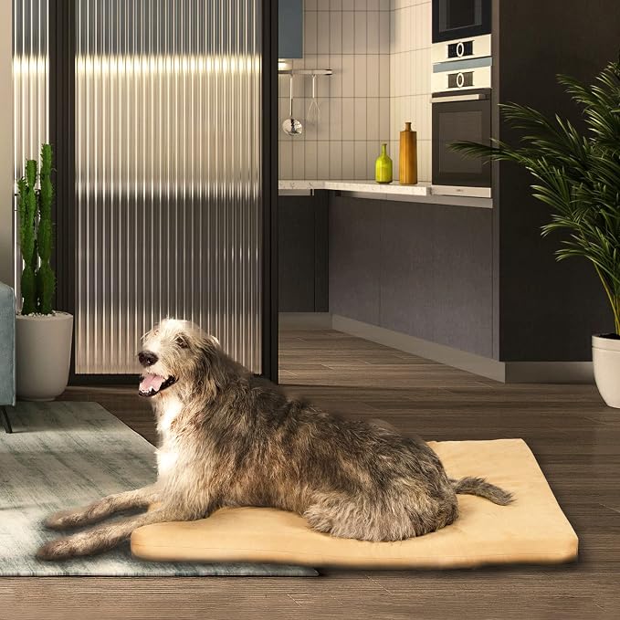 Pet Support Systems Orthopedic Dog Bed - Gel Memory Foam Pet Bed, Luxury Washable Dog Bed for Sleeping and Support (Removable Cover, Large Tan Dog Bed) - Image 6