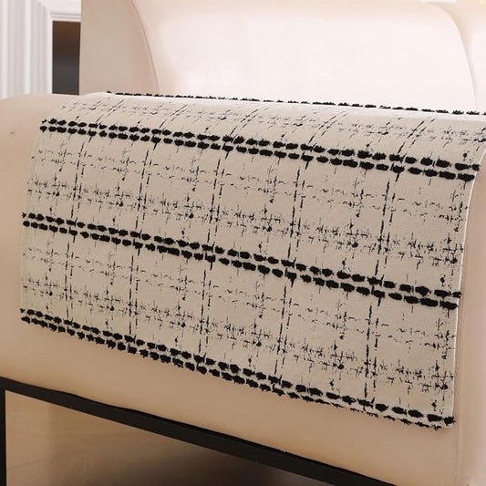 Waterproof Couch Cover for Dogs Washable,Chenille Pet Couch Covers for Sofa,Non-Slip Couch Covers for 3 Cushion Couch Sofa Pet Friendly (White, 27 * 23.6（2pc）) by Unknown