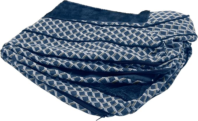 Furhaven Replacement Dog Bed Cover Comfy Couch Plush & Décor Sofa-Style, Machine Washable - Diamond Blue, Jumbo Plus (XX-Large) by FurHaven