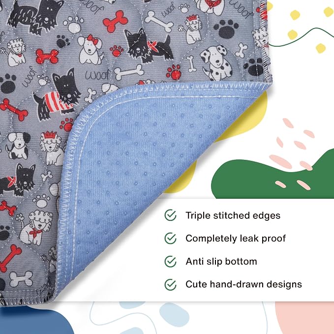 Caldwell's Pet Supply Co. 20x30 Washable Pee Pads for Dogs, Small | Reusable, Puppy Potty Mat, Waterproof, All Breeds, Set of 2 - Image 4