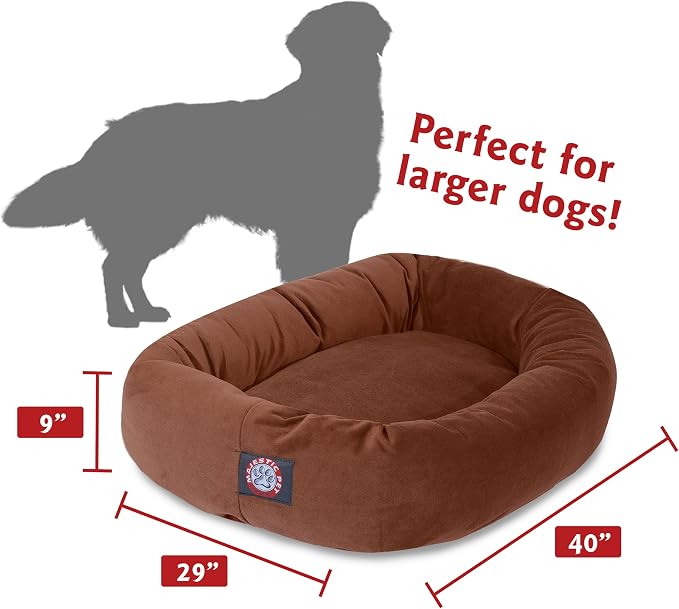 Majestic Pet Villa 32 Inch Shredded Memory Foam Dog Bed for Medium Sized Dog 32x23x7 Inch–Orthopedic Pet Bed - Washable Medium Puppy Mat with Head Support-Storm - Image 3