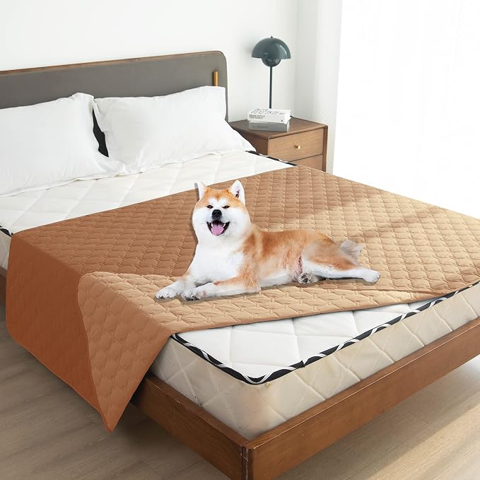 gogobunny 100% Double-Sided Waterproof Dog Bed Cover Pet Blanket Sofa Couch Furniture Protector for Puppy Large Dog Cat, Reversible (68x82 Inch (Pack of 1), Dark Pumpkin/Light Pumpkin) - Image 6