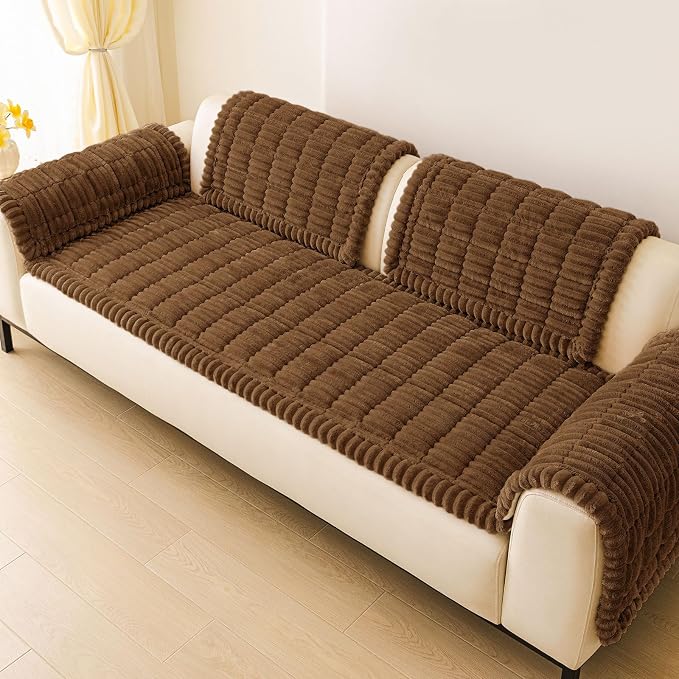 hyha Couch Cover for Dogs, Washable Non Slip Plush Flannel Sofa Protector | Thick Flannel, Silicone Anti-Slip Backing, Pet Hair & Scratch Protection, Fits Sofa & Loveseat (35.4" x 35.4") - Image 9