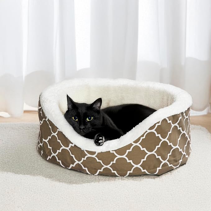 MidWest Homes for Pets Orthoperdic Egg-Crate Nesting Pet Bed w/ Teflon Fabric Protector, XS Brown - Image 2
