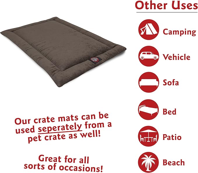 Majestic Pet Dog Crate Mat - Machine Washable Soft Plush Pet Bed Pad for Crates & Kennels | USA Crafted | 48"x30" Villa Storm - Image 7