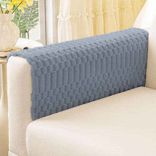 Smiry Waterproof Couch Covers for Dogs Washable, Non Slip Pet Sofa Cover | Plush Scratch Resistant Flannel Furniture Protector for Dogs, Grey, 27.6" x 27.6", 2 Pack by Smiry