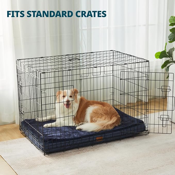 LIORCE Memory Foam XL Dog Bed - 4” Thick Orthopedic Beds for Extra Large Dogs - Waterproof Dog Bed with Removable Washable Cover & Wrap-Around Zipper - Ultimate Comfort and Easy Maintenance - Image 4