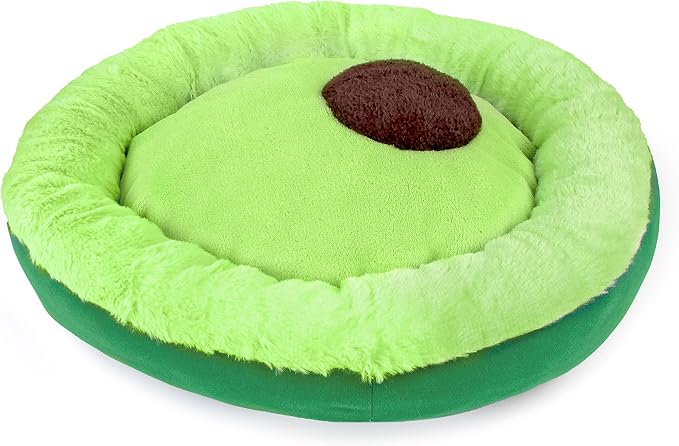 TONBO Soft Plush Small Cute and Cozy Avocado Dog Cat Bed, Washer and Dryer Friendly (Avocado) by TONBO