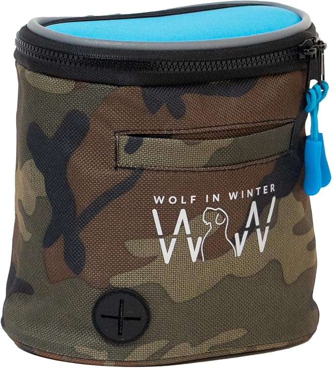 Quickdraw Dog Treat Pouch – Training Bag with Poop Bag Dispenser, Clicker Holder and Waist Belt – Hands-Free, Reflective and Durable for Puppy Training, Walks and Hikes (Blue/Camo) - Image 3