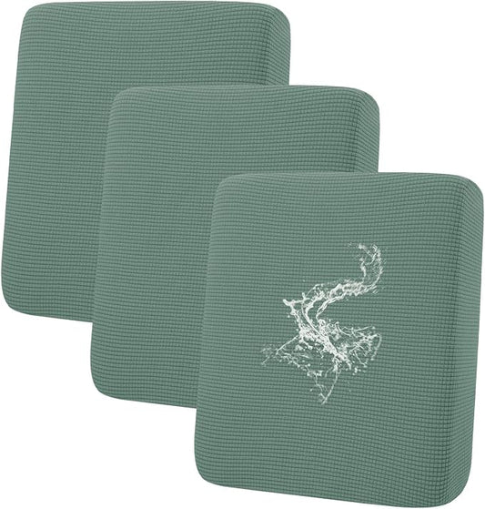 hyha Waterproof Couch Cushion Covers for Pets, Non Slip Sofa Seat Cover | Stretch Jacquard Fabric, Elastic Bottom, Non Slip Fit, Waterproof Protection, Pet Hair Protection (3 Pieces) by hyha