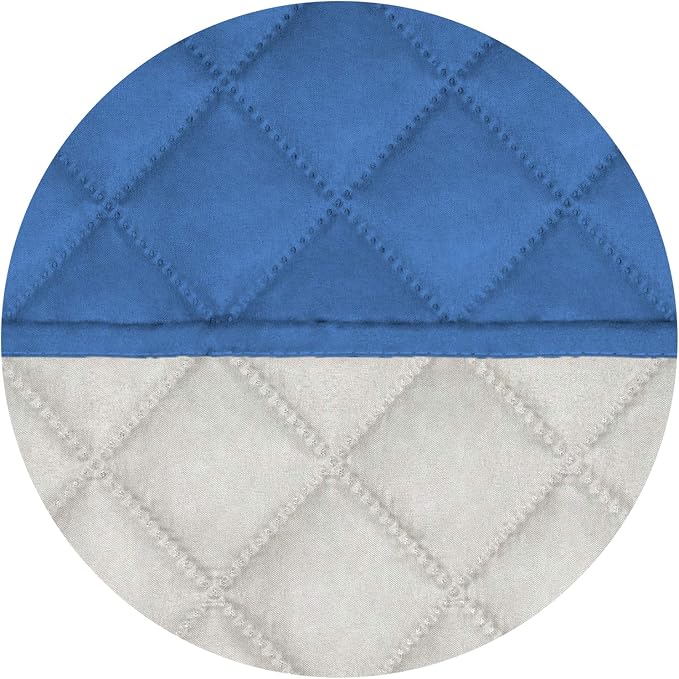 PureFit Reversible Quilted Couch Covers for Dogs Sofa Cover 4 Seater 88" | Blue/Ivory, Water Resistant Couch Protector, Washable Pet Couch Cover with Non Slip and Elastic Straps For Kids - Image 5