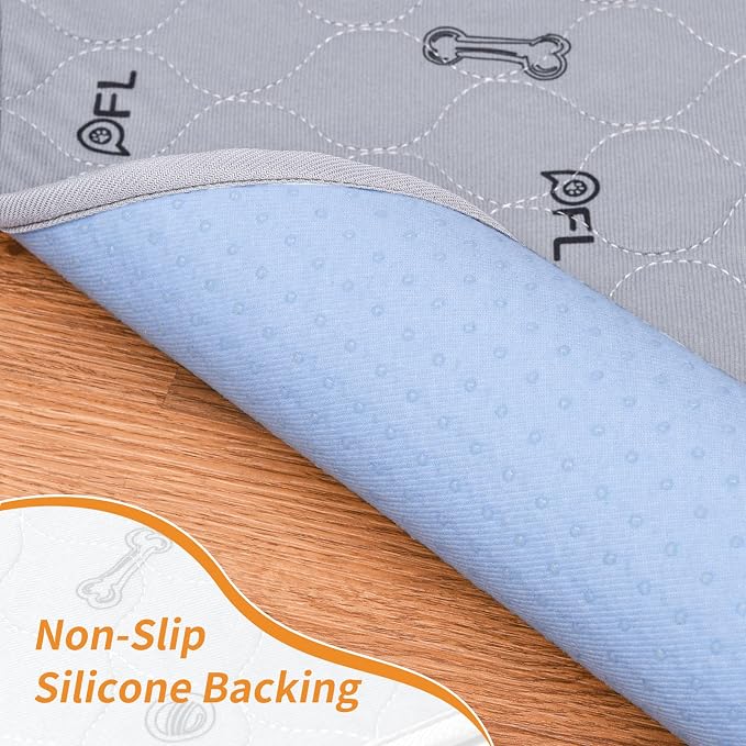 Washable Pee Pads for Dogs, 4 Pack Puppy Pads Washable with Non Slip Bottom,Absorbent Reusable Whelping Pads Dog Mats for Floor Protector, Couch Cover, Crate, Puppy Training 24x36 - Image 5