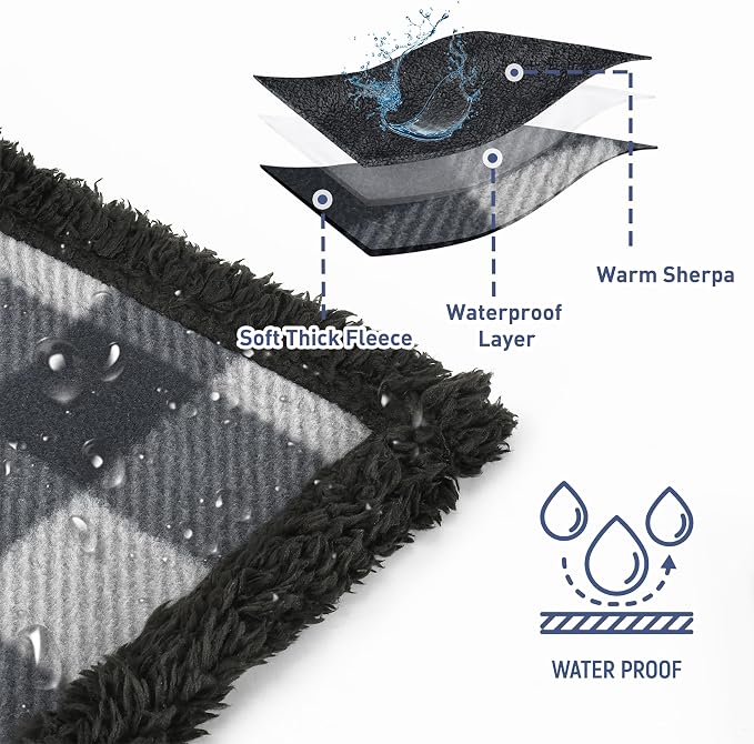 Kritter Planet Waterproof Reversible Pet Blanket for Dogs and Cats | 60 x 80 Inch, Waterproof Cover for Sofa and Bed, Washable Protection Against Fur, Dirt, Scratches and Everyday Messes - Image 3