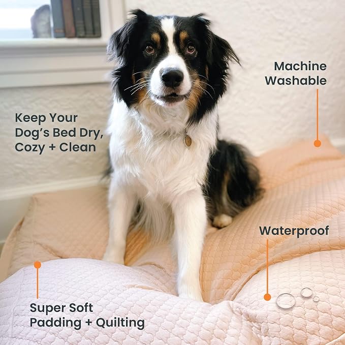 4Knines Luxury Dog Bed Cover – Waterproof Cover for Dog Bed – Heavy Duty Quilted Material – Durable, Machine Washable – USA Based Brand – Extra Large (Fog) - Image 6