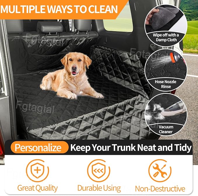 Cargo Liner for Dogs Compatible with Toyota Land Cruiser 250 Prado 2024-2026, Pet Dog Trunk Cargo Liner, Waterproof Anti-Dirty Pet Cargo Cover Dog Seat Mat, with Bumper Flap Protector (Black) - Image 5
