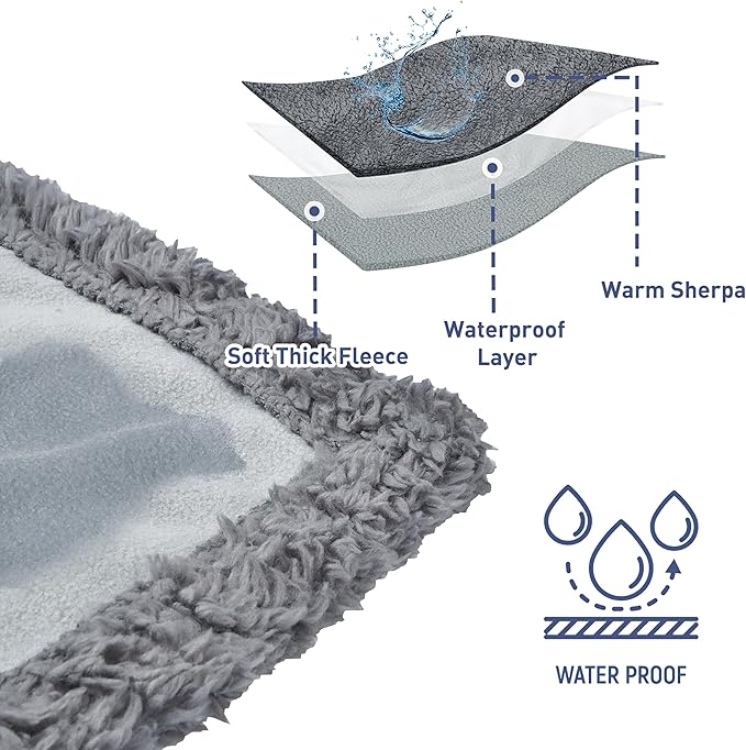Kritter Planet Waterproof Reversible Pet Blanket for Dogs and Cats | 80 x 90 Inch, Waterproof Cover for Sofa and Bed, Washable Protection Against Fur, Dirt, Scratches and Everyday Messes - Image 3