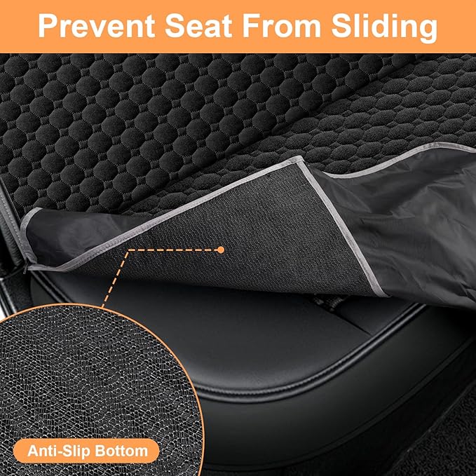Mancro Dog Car Seat Cover for Back Seat, 2026 Upgraded 600D Heavy Duty Waterproof & Scratch-Resistant Dog Hammock for Car, Back Seat Pet Cover for Dogs with Sedan, Trucks and SUVs, Standard, Black