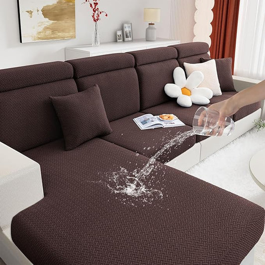hyha Waterproof Couch Cushion Covers, Anti Slip Sofa Slipcovers for Pets | Waterproof Protection, Thick Jacquard Fabric, Wear Resistant, Anti Slip, Pet Protection (1 Piece for Medium) by hyha