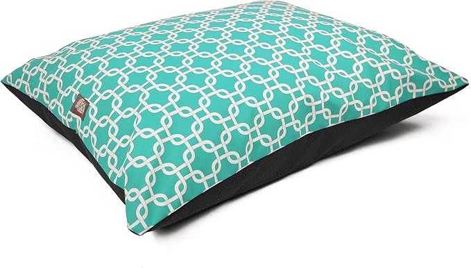 Majestic Pet Large Rectangle Dog Bed Washable Non Slip Comfy Pillow Bed Super Value 46 x 35 Inch Teal by MajesticPet