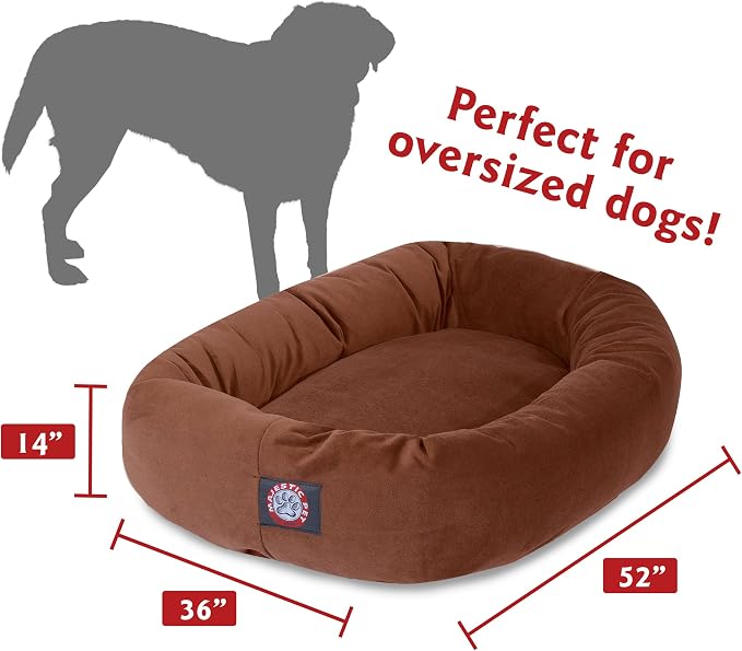 Majestic Pet Villa 40 Inch Shredded Memory Foam Dog Bed for Large Sized Dog 40x29x9 Inch–Orthopedic Pet Bed with Removable Washable Cover-Washable Large Puppy Mat with Head Support-Navy - Image 3