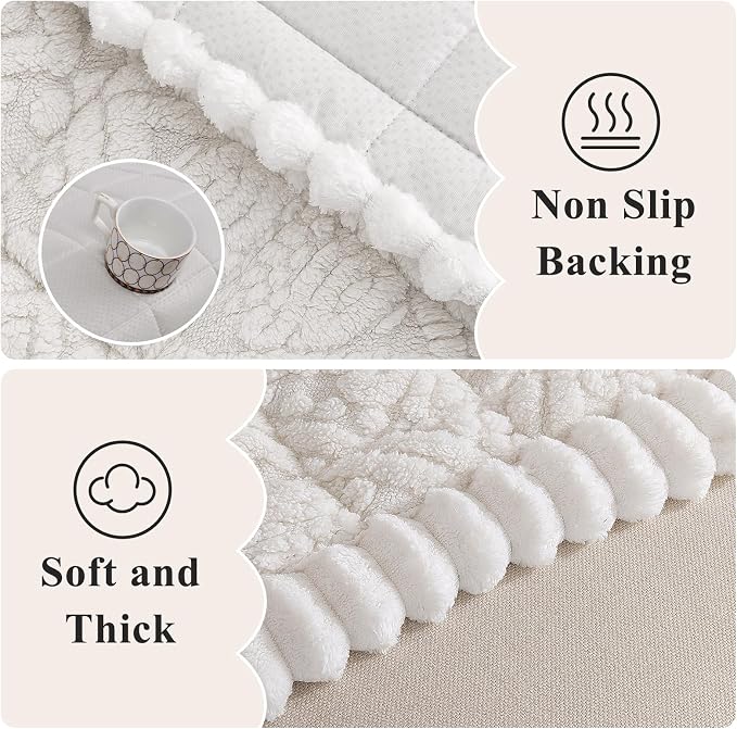 White Pet Couch Cover for Dog, 27.6''x59.06'' Sofa Cover Protector | Washable Soft Non Slip Sofa Slipcover for 2 Cushion Couch, Fuzzy Sofa Pad Pet Friendly Dog Bed Mat for Couches - Image 3