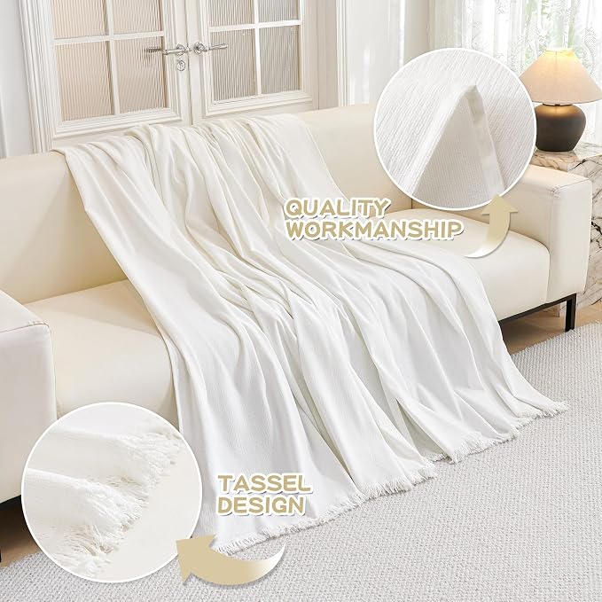 MYSKY HOME Oversized Couch Cover Sofa Covers Couch Covers for 3 Cushion Couch Sofa Pet Friendly L Shaped Couch Cover Sectional Couch Covers Non Slip Furniture Protector for Kids, Dogs, 91"x150", White - Image 3