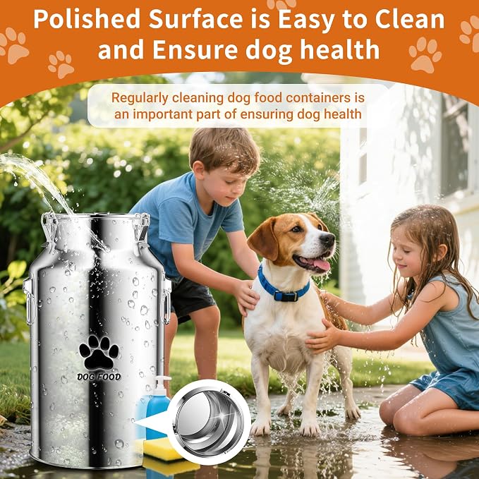 30Lbs Stainless Steel Dog Food Container，Metal Dog Food Storage Container - Image 7