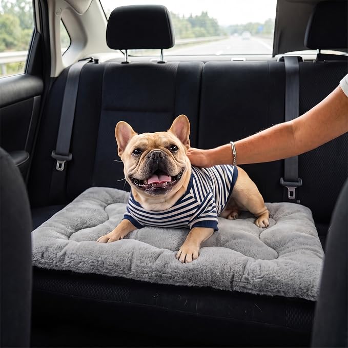 Dog Bed 30" for Metal Crate Pad, Washable Kennel Mat for Medium Dogs & Pets | Soft faux rabbit fur, non-slip,machine wash/dry, plush cushioning, for crates, floors & travel, multiple sizes for all breeds - Image 9