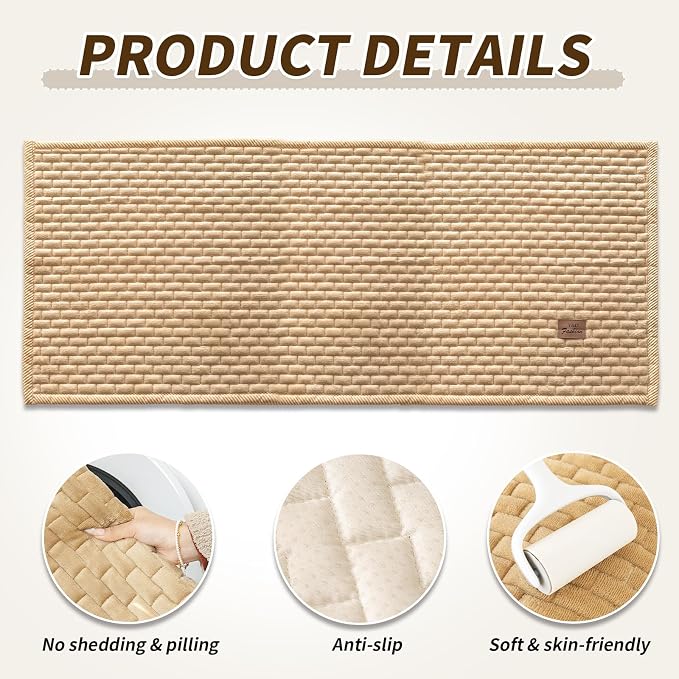 Couch Covers for Dogs Washable, Velvet Dog Couch Cover Protector, Fuzzy Plush Pet Sofa Cover for 3-4 Cushion Couch, Sofa Covers for Pets(1PC,Light Brown,27.6"x94.5",3-4 Seater Sofa Pad Cover) - Image 3
