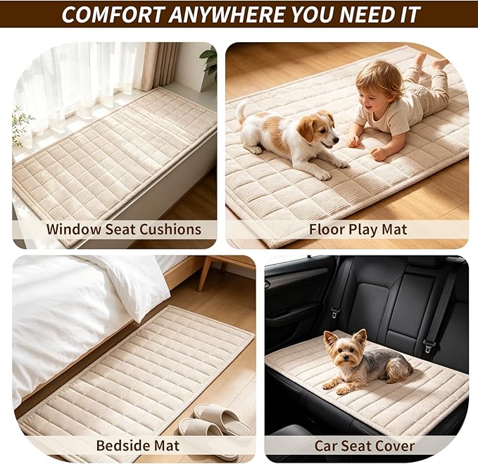 Couch Covers for Dogs Washable, 27.6"x82.7" Non Slip Couch Covers for Loveseat Sofa Pet Friendly, Soft Fuzzy Sofa Covers for Pet, Dog Couch Cover Furniture Protector(1PC,Beige White) - Image 6