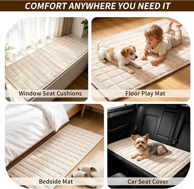 Couch Covers for Dogs Washable, Non Slip Couch Covers for Loveseat Sofa Pet Friendly, Soft Fuzzy Sofa Covers for Pet, Dog Couch Cover Furniture Protector(1PC,Beige White,27.6"x27.6") - Image 6