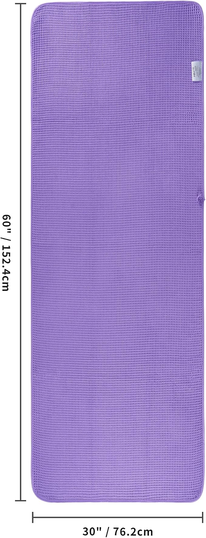 POLYTE 430 GSM Microfiber Oversize Quick Dry Lint Free Bath Towel, 60 x 30 in, 4 Pack (Waffle Weave) - Image 3