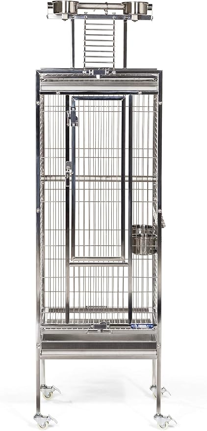 Prevue Pet Products Small Stainless Steel Playtop Bird Cage - Image 3