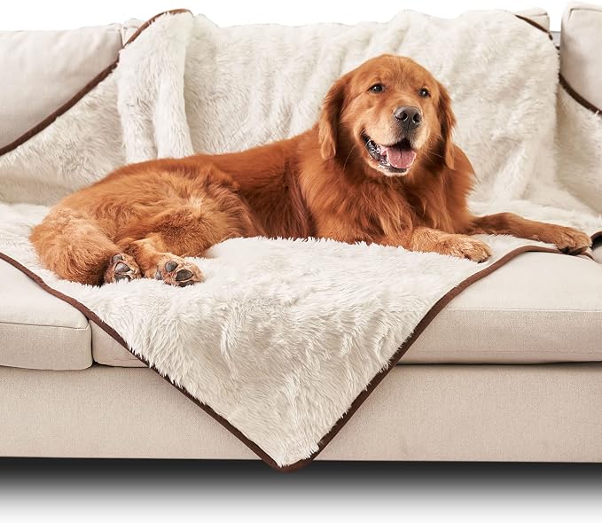 PAW BRANDS PupProtector Waterproof Throw Blanket, Short White, 60x50 | Waterproof, machine washable — protects couches, beds & car seats - Image 2