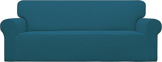 Easy-Going Stretch Oversized Sofa Couch Slipcover Washable Peacock Blue | 1-Piece Extra large Sofa Cover Furniture Protector Couch Soft with Bottom for Kids, Polyester Spandex Jacquard by Easy-Going