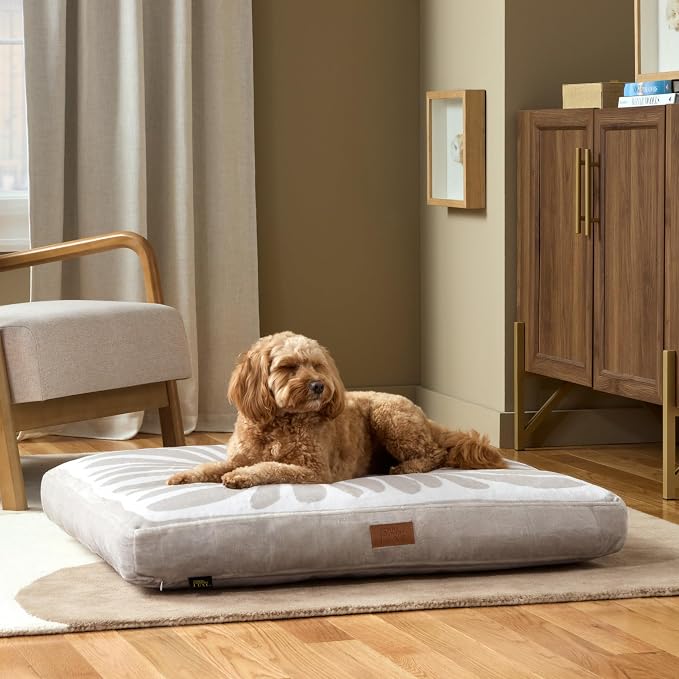 Town & Country Luxe CuddleTown Matisse Everwash® Pillow Pet Bed, Water Repellent Floor Pillow, Machine Washable Cover, Soft & Calming, Navy Blue, Medium 36"x28"x4" - Image 3