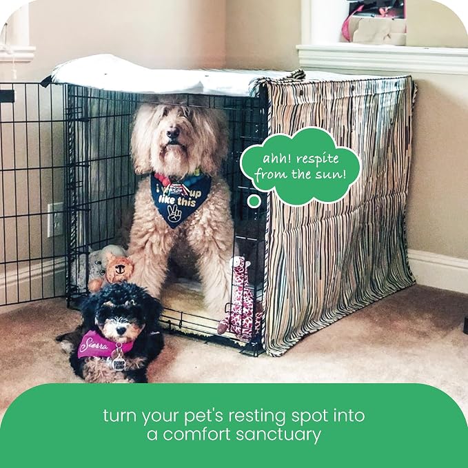 Molly Mutt I Don't Like Mondays Dog Crate Cover, 100% Cotton Canvas Cover with 2 Roll-Up Panels, Ideal for Dog or Cat Crate, Durable, Washable, and Free of Harmful Chemicals, 42" x 28" x 31" - Image 7