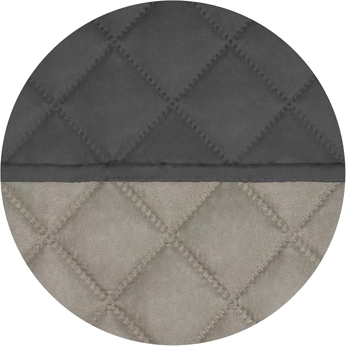 PureFit Reversible Quilted Couch Covers for Dogs Loveseat Sofa Cover 46.5” | Dark Gray/Beige, Water Resistant Couch Protector, Washable Pet Couch Cover with Non Slip and Elastic Straps For Kids - Image 5