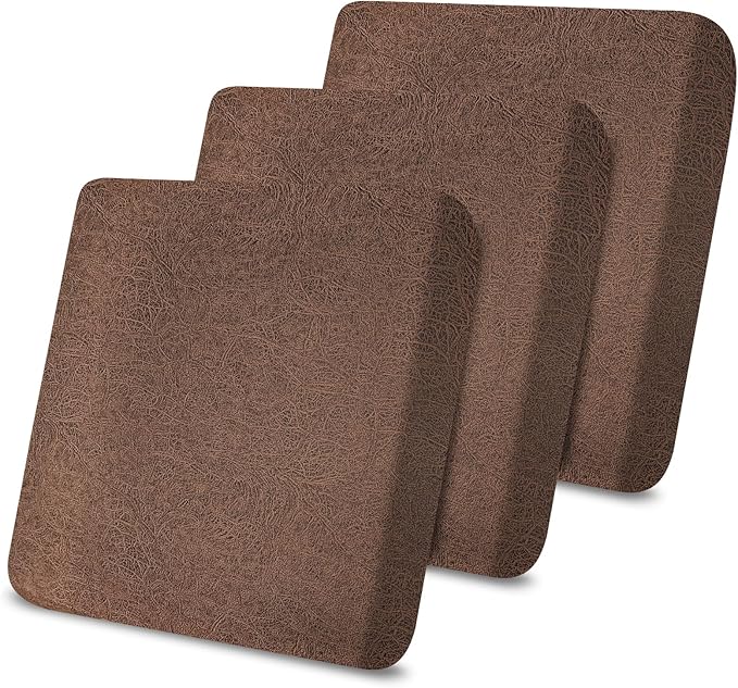 molasofa Leather Like Couch Cushion Covers Sofa Slipcovers Sets Couches Furniture Protector Covers for Sectional Armchair Loveseat Stretch Spandex Fabric, Machine Washable (3 Cushion Sofa, Brown) by Molasofa
