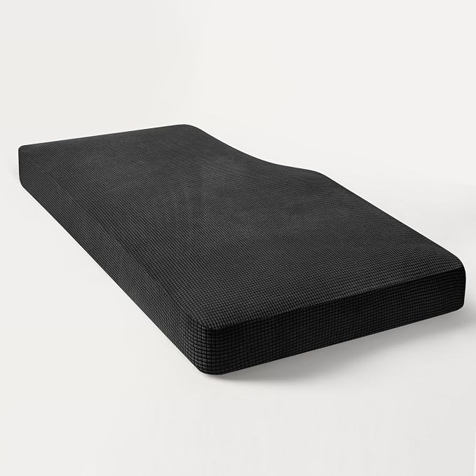 Hokway Stretch Chaise Cover Individual Couch Cushion Slipcovers Reversible Cushion Protector Slipcovers Sofa Cushion Protector Covers (Chaise Cover, Black) - Image 7