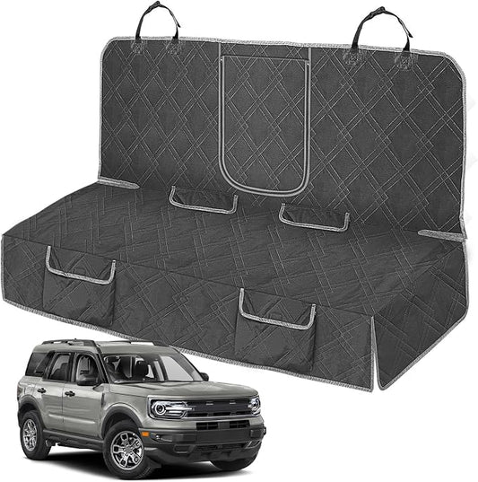 Dog Car Seat Cover for 2021-2025 Ford Bronco Sport | Waterproof Pet Bench Seat Cover for Back Seat, 600D Heavy Duty Scratch Proof Nonslip Truck Seat Covers for Dogs by Kistrba