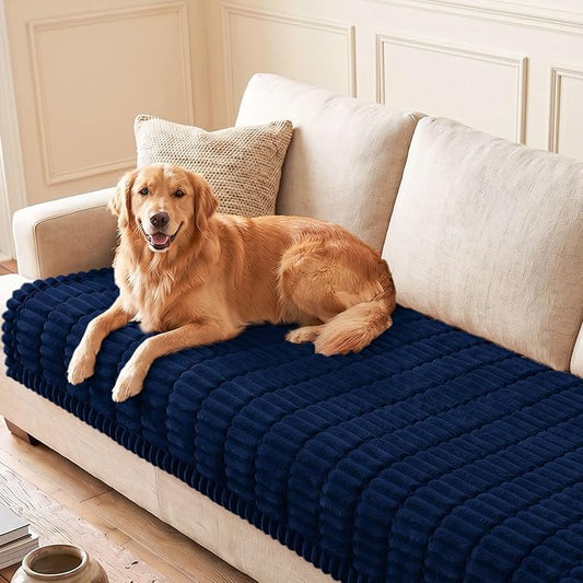 hyha Couch Cover for Dogs, Washable Non Slip Plush Flannel Sofa Protector | Thick Flannel, Silicone Anti-Slip Backing, Pet Hair & Scratch Protection, Fits Sofa & Loveseat (35.4" x 63") by hyha