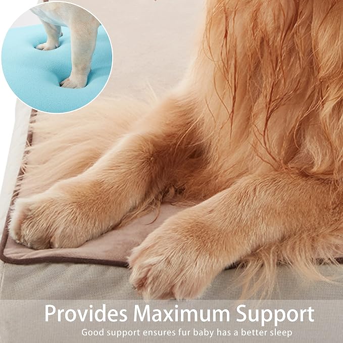 Orthopedic Memory Foam Dog Bed, Cooling Dog Beds for Medium/Large Dogs -Waterproof Pet Bed for Crate with Removable Washable Cover, L(35inch,65Lbs) - Image 7