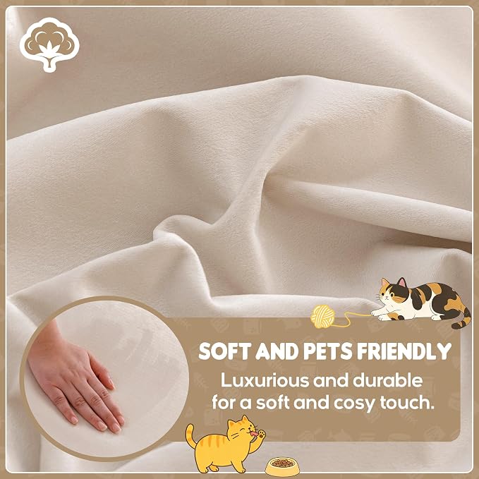 LOllON Cat Scratch Couch Cover Waterproof 118"x91" Non-Slip | Pet-Friendly Couch Protector, Anti-Scratch & Waterproof Sofa Cover For Cats Dogs Kids, Machine Washable - Image 3