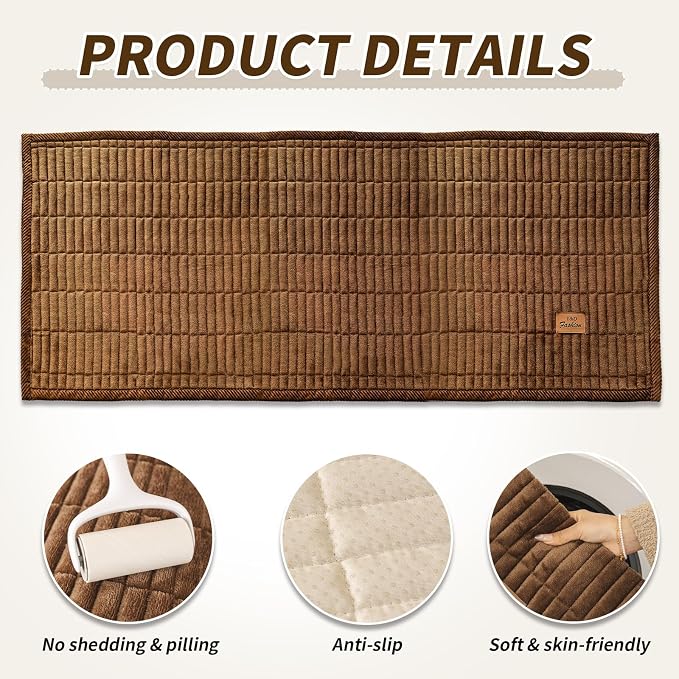 Couch Covers for Dogs, Velvet Dog Couch Cover, Pet Couchs Covers for Loveseat, Couchs Protector for Dogs, Sofa Cover for Pets Washable(1PC, Dark Brown, 27.6"×59.1", 2 Seater) - Image 2